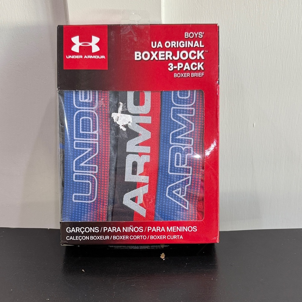 Under Armour Boys' Boxerjock 3-Pack - Blue and Gray - YLarge